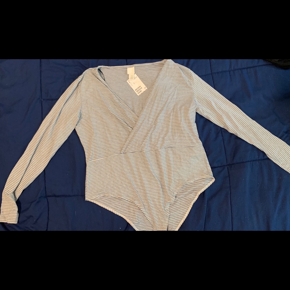 Cute long sleeve stripe body suit